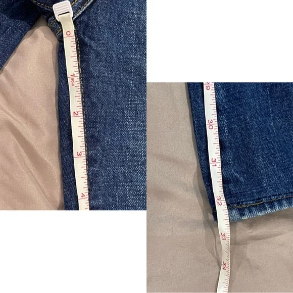 ✨Authentic Extremely Rare Yves Saint Laurent YSL Logo Blue Denim Jeans Pants